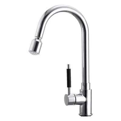 Kitchen Basin Sink Pull Out Faucet Swivel Spout Spray Hot&Cold Water Mixer Tap with LED light