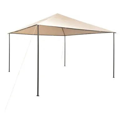 vidaXL Gazebo Pavilion Tent Canopy 4x4m Steel Beige Outdoor Party Marquee