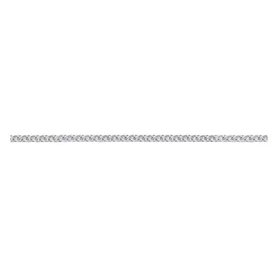 Jewelco London Ladies Sterling Silver Snake-like Spiga Link Pendant Chain Necklace 2mm inch - GV