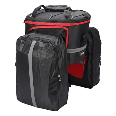 (Red) Bike Bicycle Luggage Scalable Waterproof Cycling Pannier Rear Bag