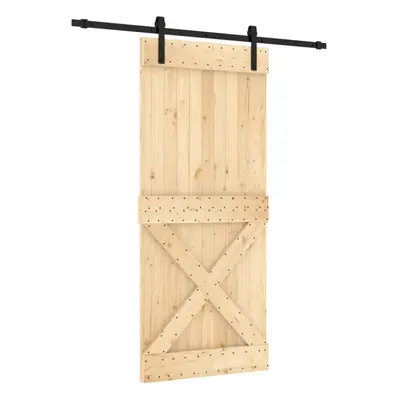 vidaXL Sliding Door Barn Door with Hardware Set Interior Door Solid Wood Pine