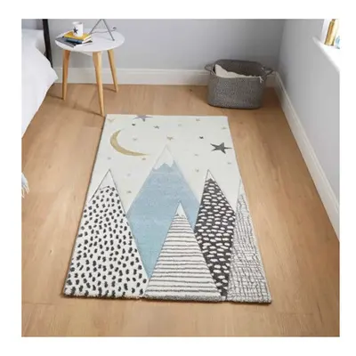 Mountain + Stars Kids Rug - Blue - 120cm x 170cm