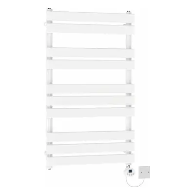 (1000x600mm) NRG Pre-Filled Electric Heated Towel Rail Thermostatic Radiator Bathroom Flat Ladde