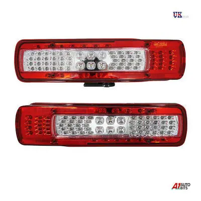 2x Led Rear Combination Lights Lamps Stop Fog Reverse Alarm For Volvo Fh4 2013+