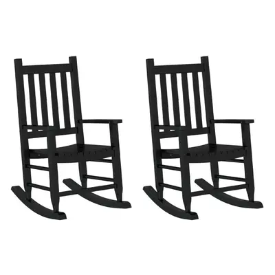 (black, pcs) vidaXL Rocking Chairs for Children Outdoor Rocker Chair Solid Wood Poplar