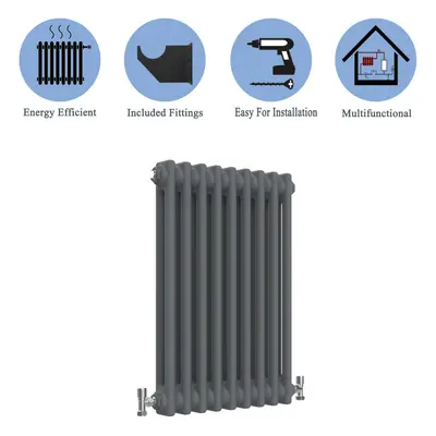 (Anthracite , 600*425mm) Cast Iron Style Radiators