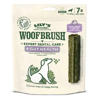 Lily's Kitchen Woofbrush Gut Health Dental Chew - Natural Dental Sticks for Medium Dogs (5 Packs