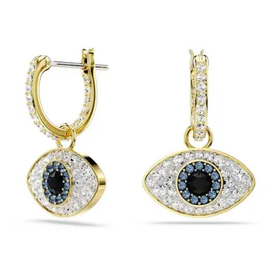 Symbolica Gold-tone Plated Blue Evil Eye Drop Earrings