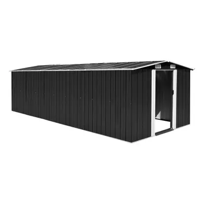 vidaXL Garden Shed 257x580x181cm Metal Anthracite Tool Storage House Cabin