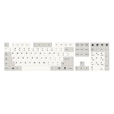 (without Radical) Keys Gray&White PBT Keycap Set OEM Profile Sublimation Japanese Custom Keycaps