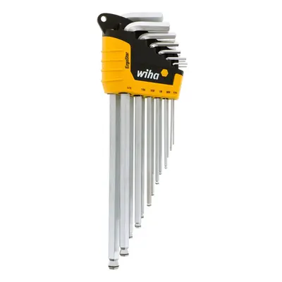 Wiha MagicRing Ball End Hex Key Set, Long Inch, In Holder, Piece