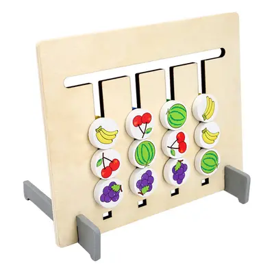 Funny Double-sided Color Fruit Matching Game Children Wooden Montessori Toys Logical Reasoning T