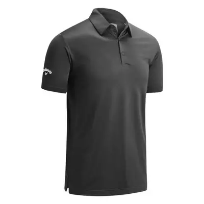 (S, Asphalt Grey) Callaway Mens Swing Tech Solid Colour Polo Shirt