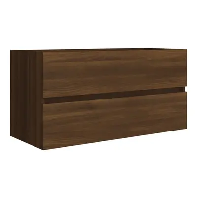 (brown oak, x 38.5 x cm) vidaXL Sink Cabinet Bathroom Vanity Unit Wall Storage Cupboard Engineer