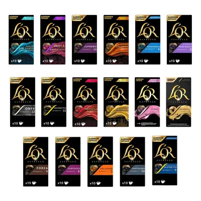 L'OR Grand Assortment Variety Bundle Coffee Pods x20 (Pack of 20, Total Capsules)