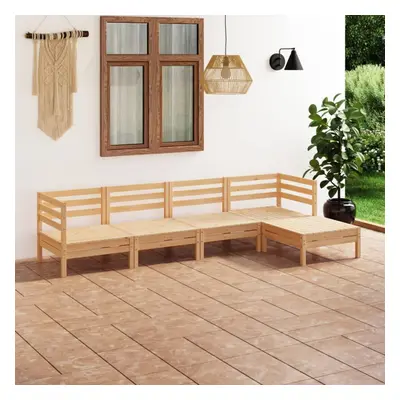 vidaXL Garden Lounge Set Wooden Outdoor Lounge Set Piece Solid Pinewood