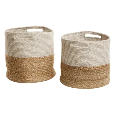 Set of Baskets Sand Beige and Grey NAULLA