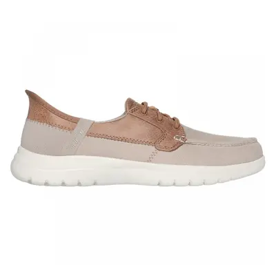 (8 (Adults')) On-the-GO Flex - Palmilla | Taupe | Womens Slip Ins Deck Shoes