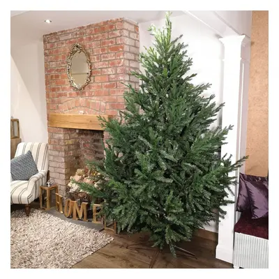 8ft 240cm Green Glenshee Spruce Artificial Christmas Tree PE and PVC Mix Natural Look