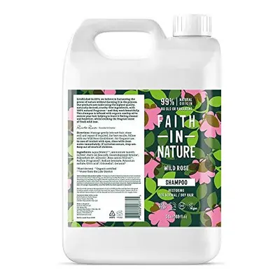 FAITH IN NATURE Natural Wild Rose Shampoo, Restoring, Vegan & Cruelty Free, Parabens and SLS Fre