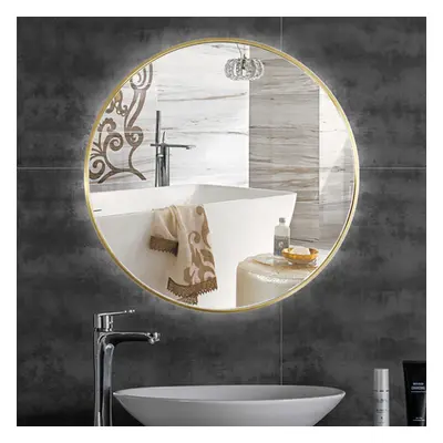 (Gold 70CM) Slim Frame Round Mirror