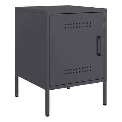 (anthracite, pcs) vidaXL Bedside Cabinet Bedroom Nightstand Bed Side Table Bed Cabinet Steel