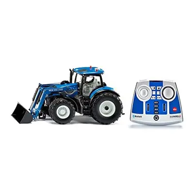 siku 6798, New Holland T7.315 Tractor with Front-Loader, Blue, Metal/Plastic, 1:32, Remote-contr