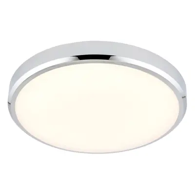 Flush Bathroom Wall OR Ceiling Function Light - 15W CCT LED - Chrome