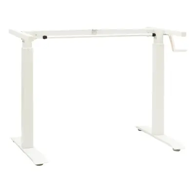 vidaXL Manual Height Adjustable Standing Desk Frame Hand Crank Ergonomic Stand up Desk Frame Wor