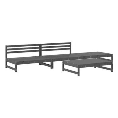 (grey pine) vidaXL Garden Lounge Set Wooden Bench Outdoor Bench Piece Solid Wood Pine