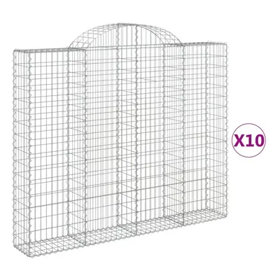 (200 x x 160/180 cm/ pcs) vidaXL Arched Gabion Basket Stone Basket Gabion Retaining Wall Galvani