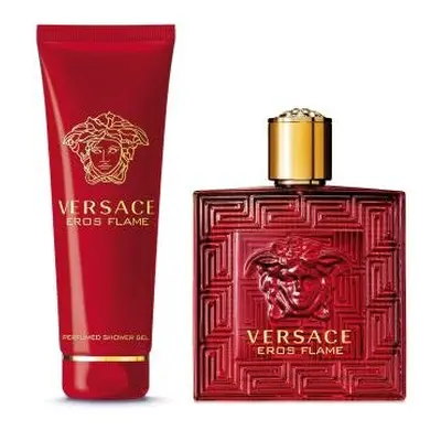 Versace Eros Flame Pcs Set For Men: 3.4 Eau De Parfum Spray + 3.4 Perfumed Shower Gel (Travel Se