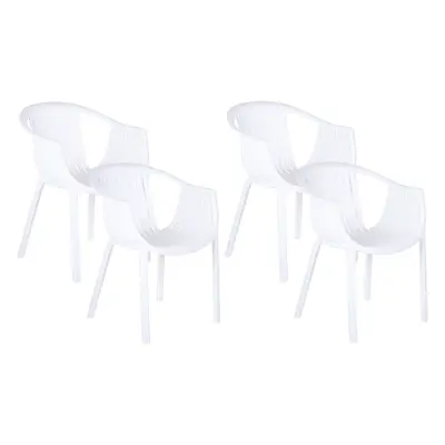 Set of Garden Chairs NAPOLI White