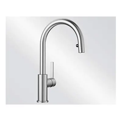 Blanco Candor-S, Single-lever Mixer Tap, Kitchen Mixer Tap With Pull-out Spray Hose, Solid Brush