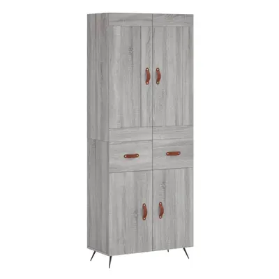 (grey sonoma, doors drawers) vidaXL Highboard Sideboard Tall Storage Cabinet Side Cabinet Engine