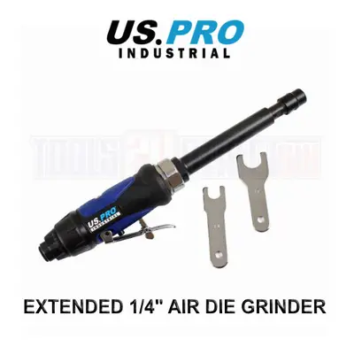 US PRO Industrial Extended Air Die Grinder Long Reach Shaft 1/4" Collet