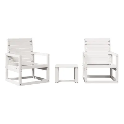 vidaXL Garden Lounge Set Piece Outdoor Lounge Set White Solid Wood Pine