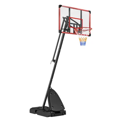 SPORTNOW Adjustable Basketball Hoop with Weighted Base, 2.4-2.9m, Red