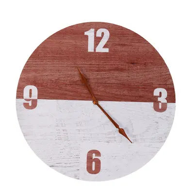 11'' DIY Digital Wood Wall Clock Diameter 28CM Seamless Hook For Home Office Bar