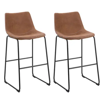 Set of Bar Chairs FRANKS Golden Brown