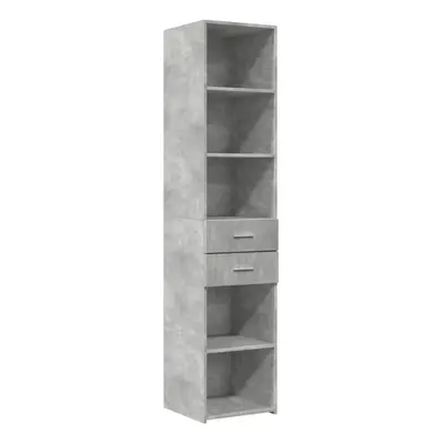 (concrete grey) vidaXL Highboard Sideboard Cabinet Storage Cupboard Black Engineered Wood