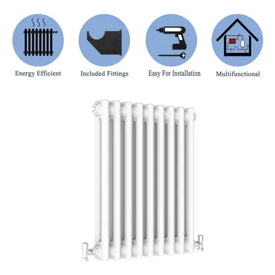 (White, 600*425mm) Cast Iron Style Radiators