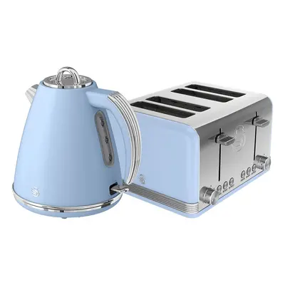 Swan Retro STP7041BLN Kettle And Toaster Sets - Blue