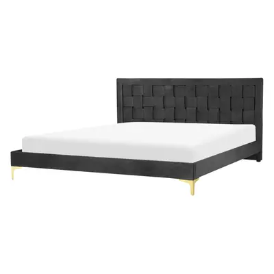 Bed Velvet LIMOUX x cm (EU Super King) Black