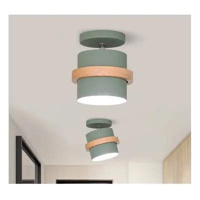 2PCS-Nordic Ceiling Lamp Retro Vintage Ceiling Light Modern Ceiling Light Simple Chandelier-(Gre