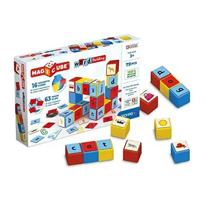 Geomag, Magicube Word Building Clips, Magnetic Games Suitable Children From Years Old, Set to Le