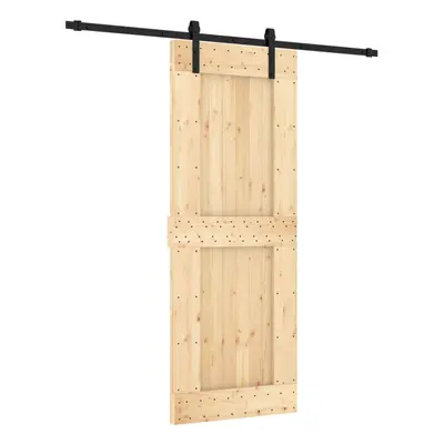 vidaXL Sliding Door Barn Door with Hardware Set Interior Door Solid Wood Pine