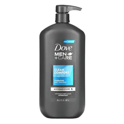 Dove, Men + Care, Body and Face Wash, Clean Comfort , fl oz (887 ml)