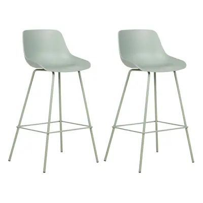 Set of Bar Chairs EMMET Light Green