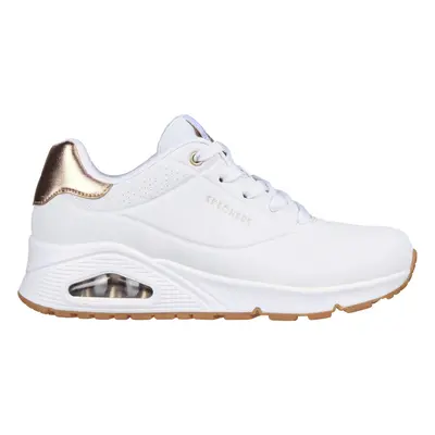 (6 UK, White) Skechers Womens Uno Golden Air Memory Foam Trainers Sneakers Shoes